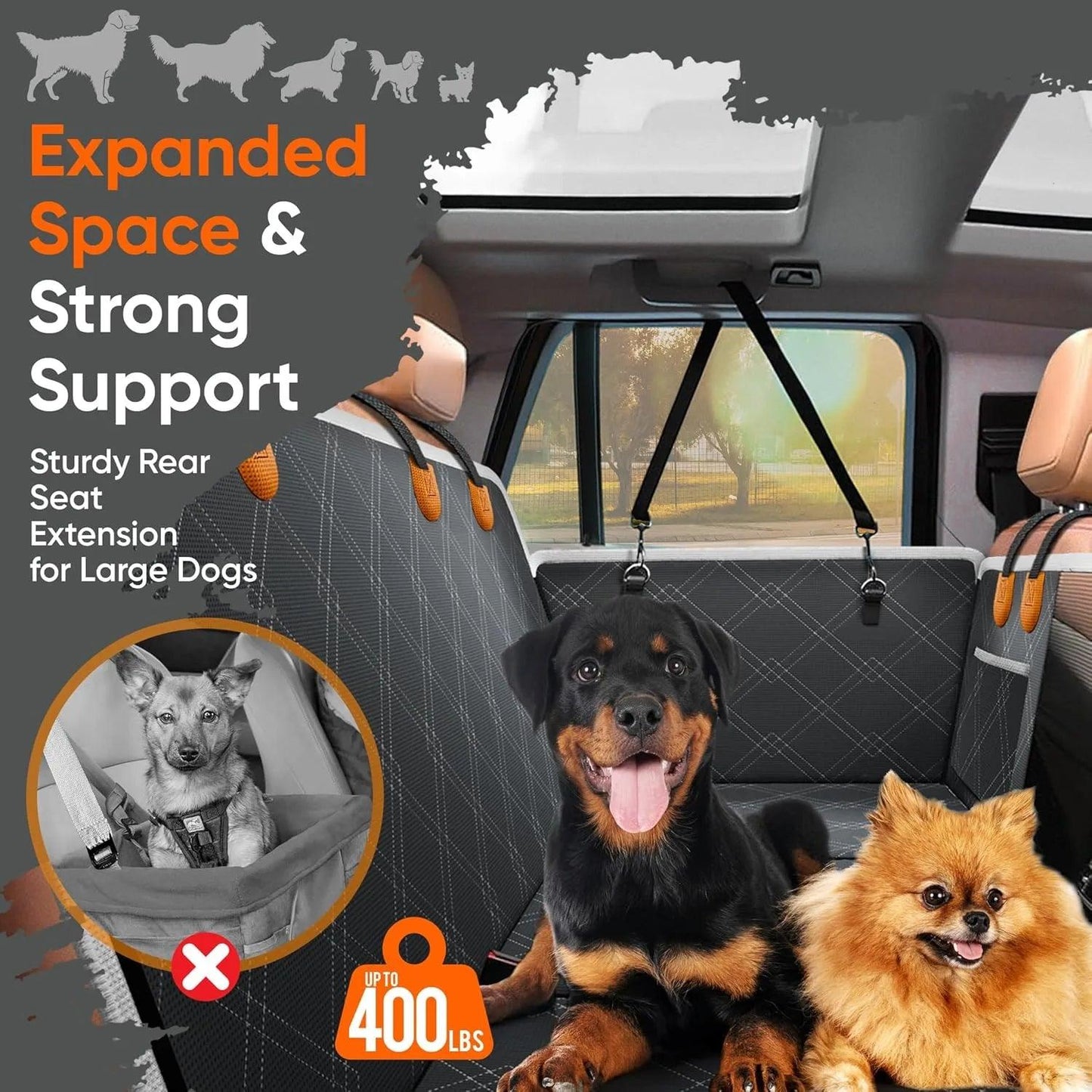 PawfectSeat Pro™ - Hard Bottom Dog Seat Protector